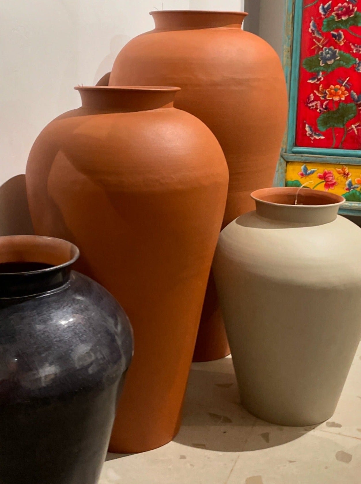 Metal Terracotta Urn