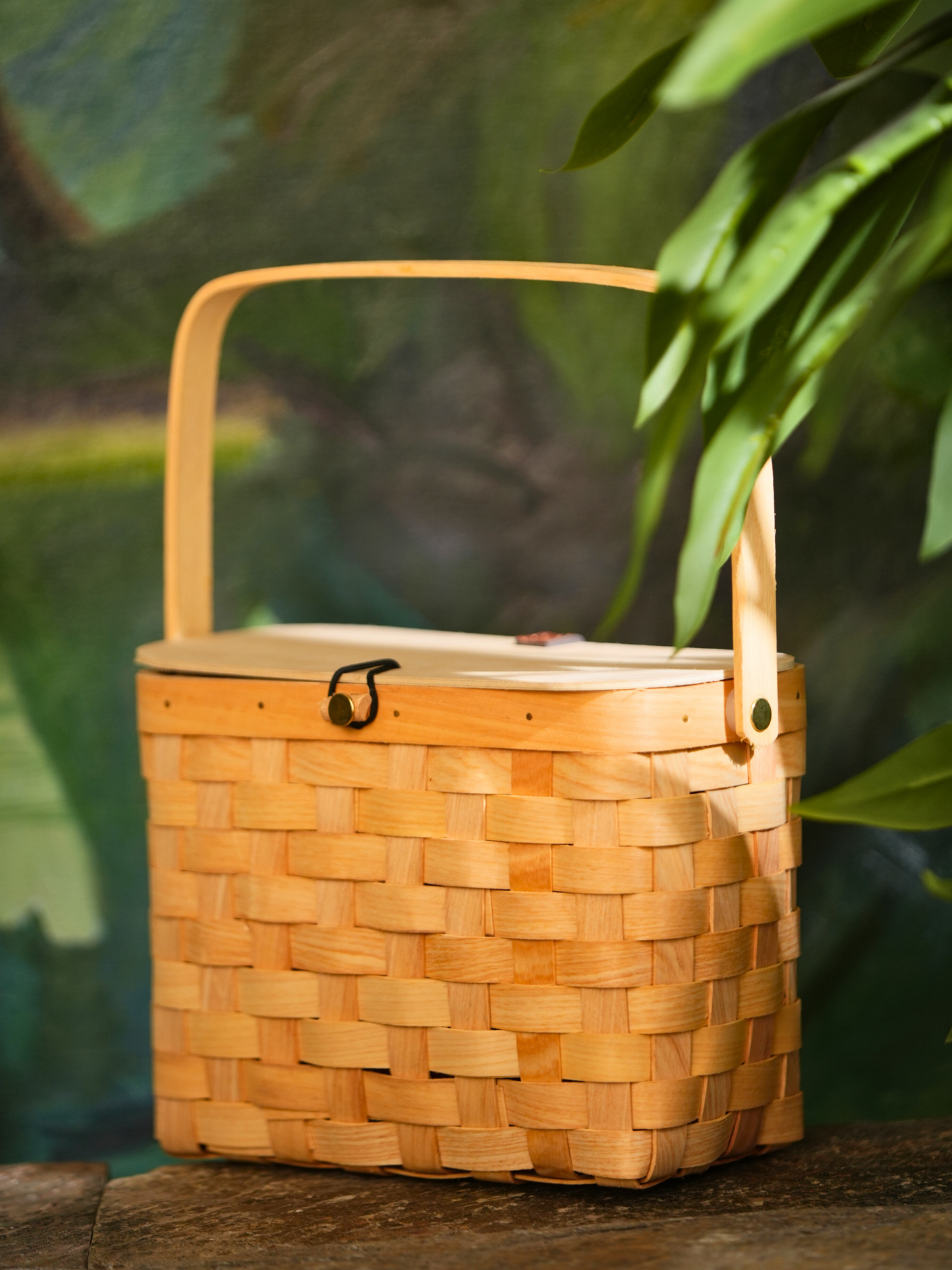 Bamboo Basket with Handle