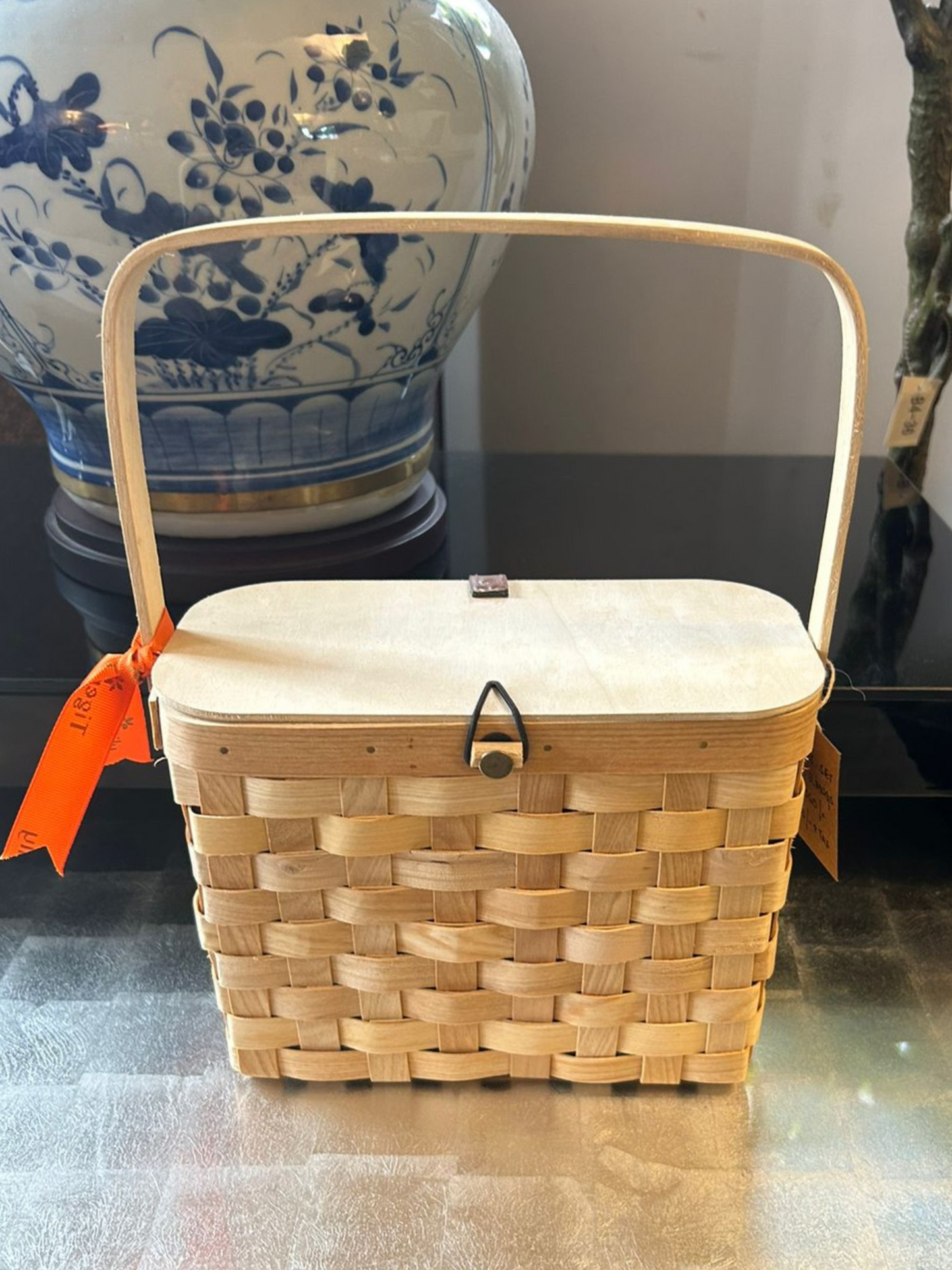 Bamboo Basket with Handle