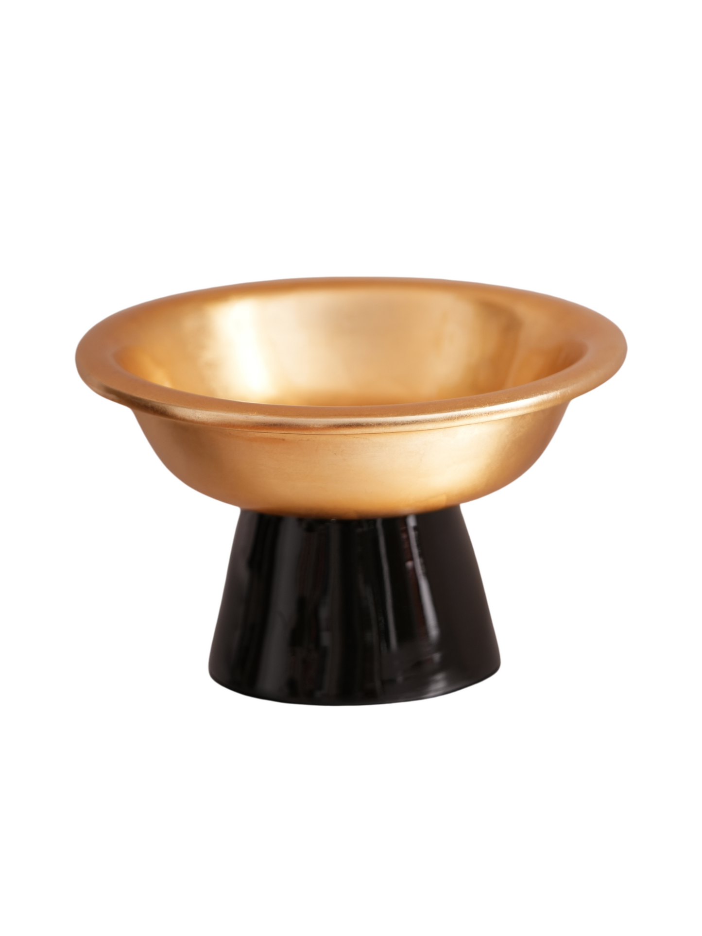 Lacquer Gold & Black Footed Platter