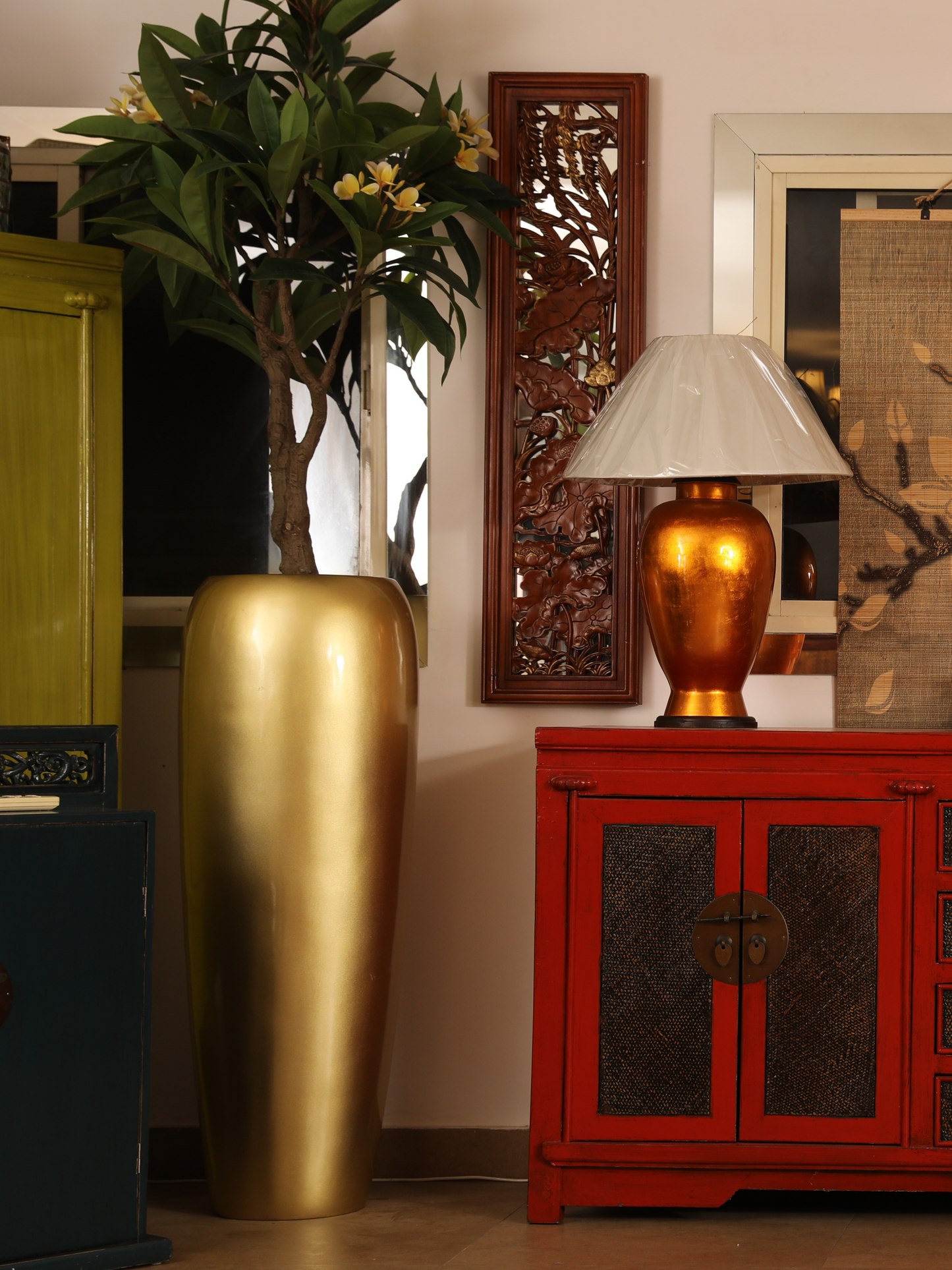 Gold Lacquer Planters