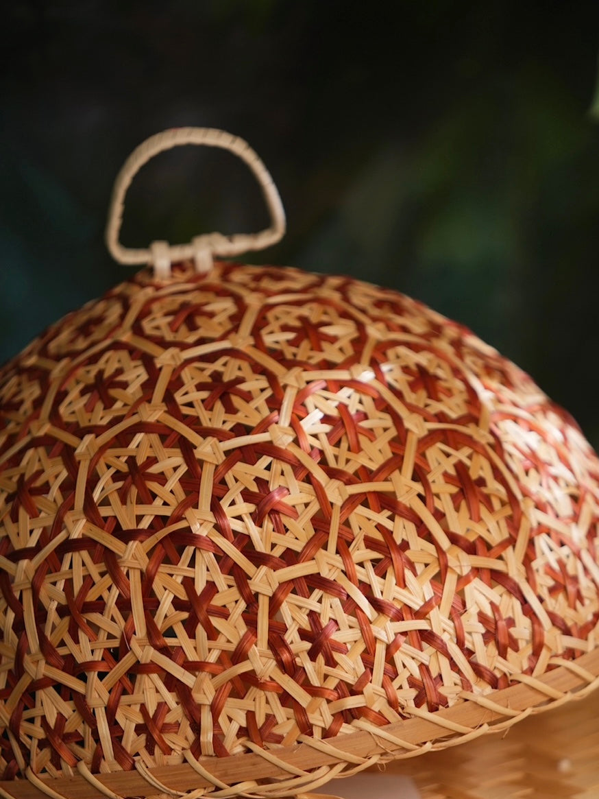 Handwoven Bamboo Basket with Lid