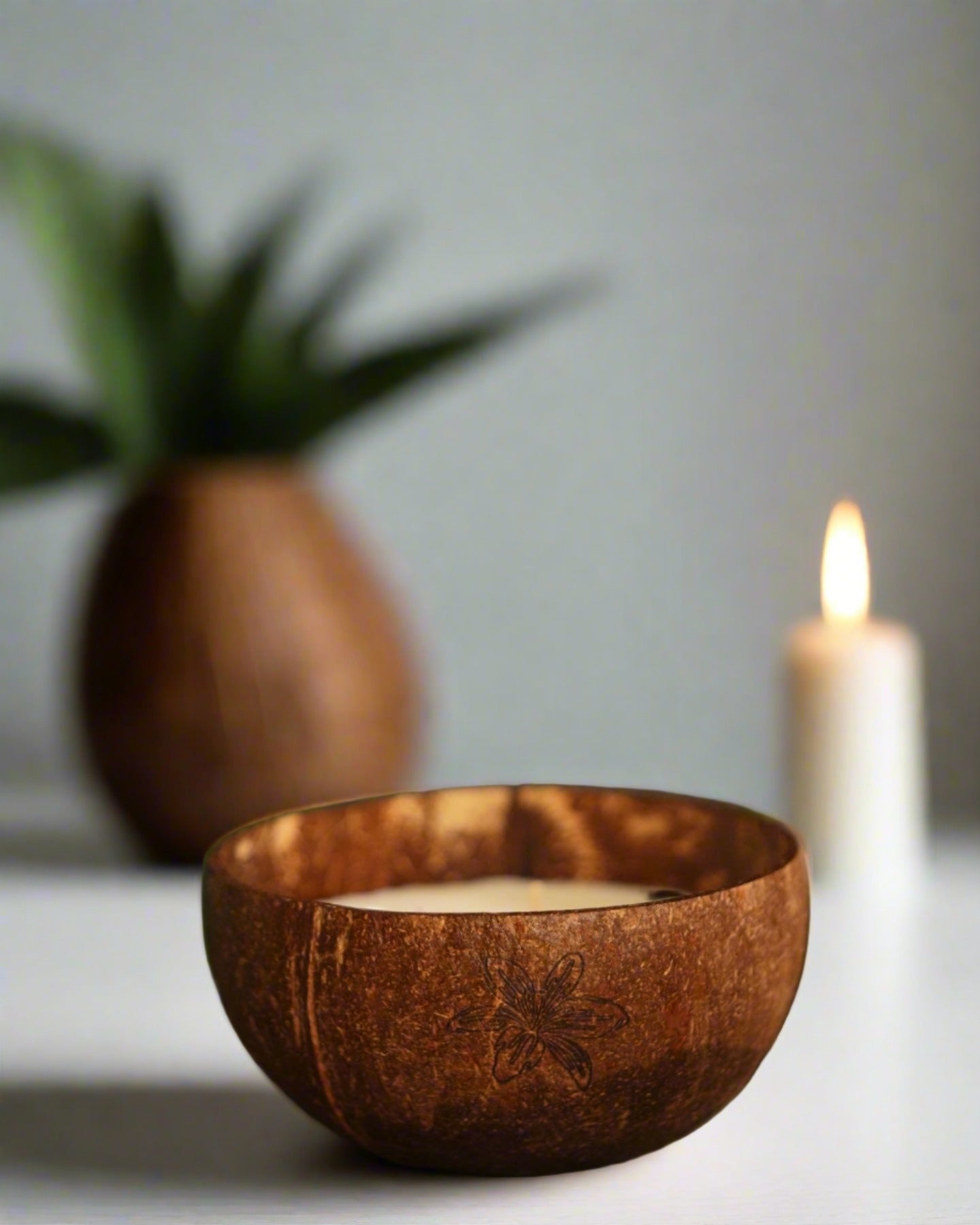 Fragranced Candle in Natural Coconut Shell