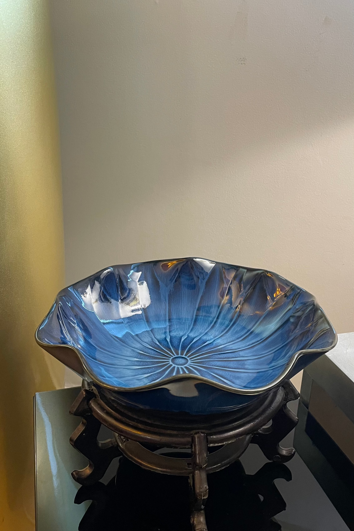 Ceramic Lotus Leaf Platter