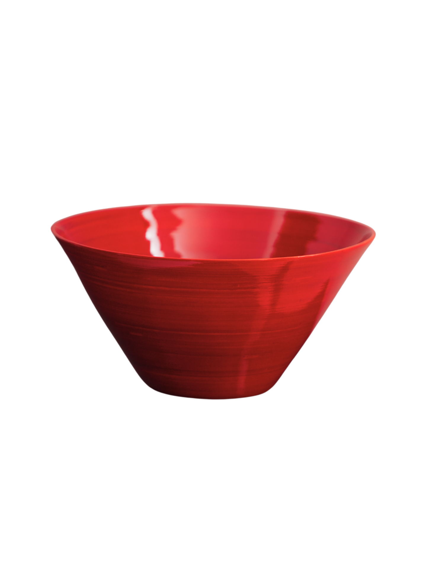 V-Shaped Red Lacquer Bowl
