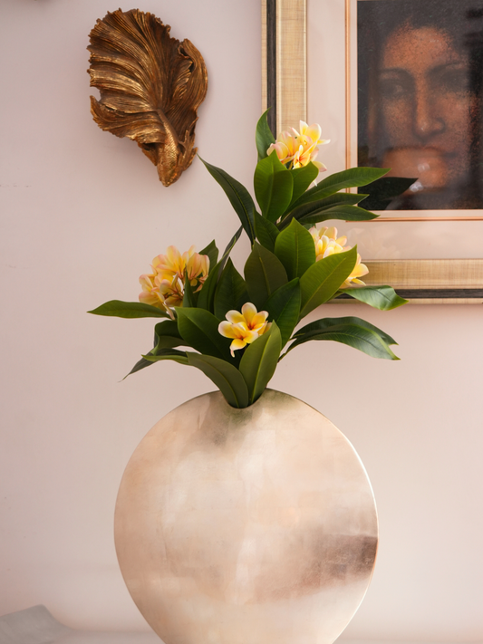 Silver Lacquer Round Vase