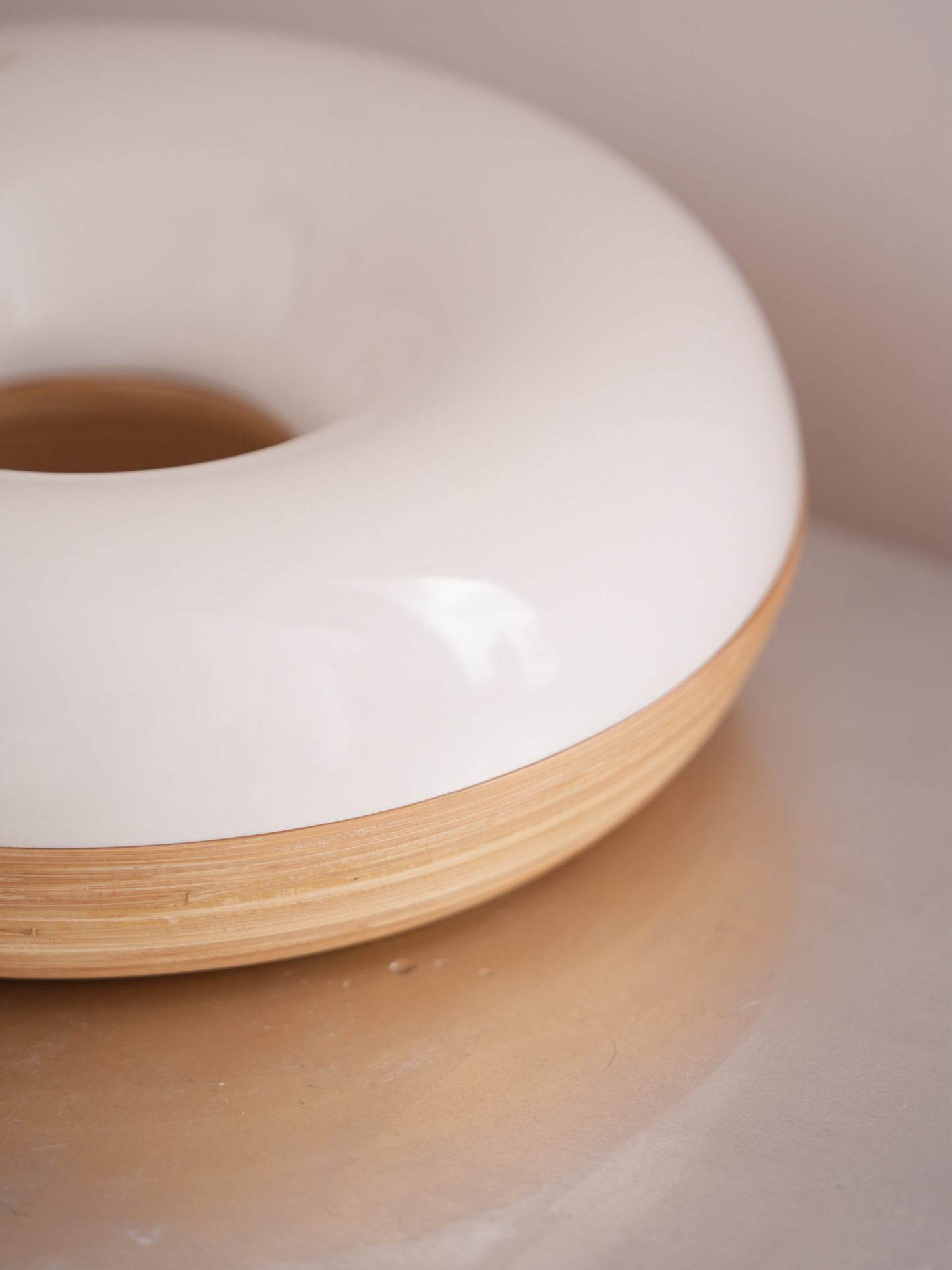 Lacquer & Bamboo Donut Bowl