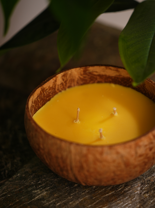 Fragranced Candle in Natural Coconut Shell