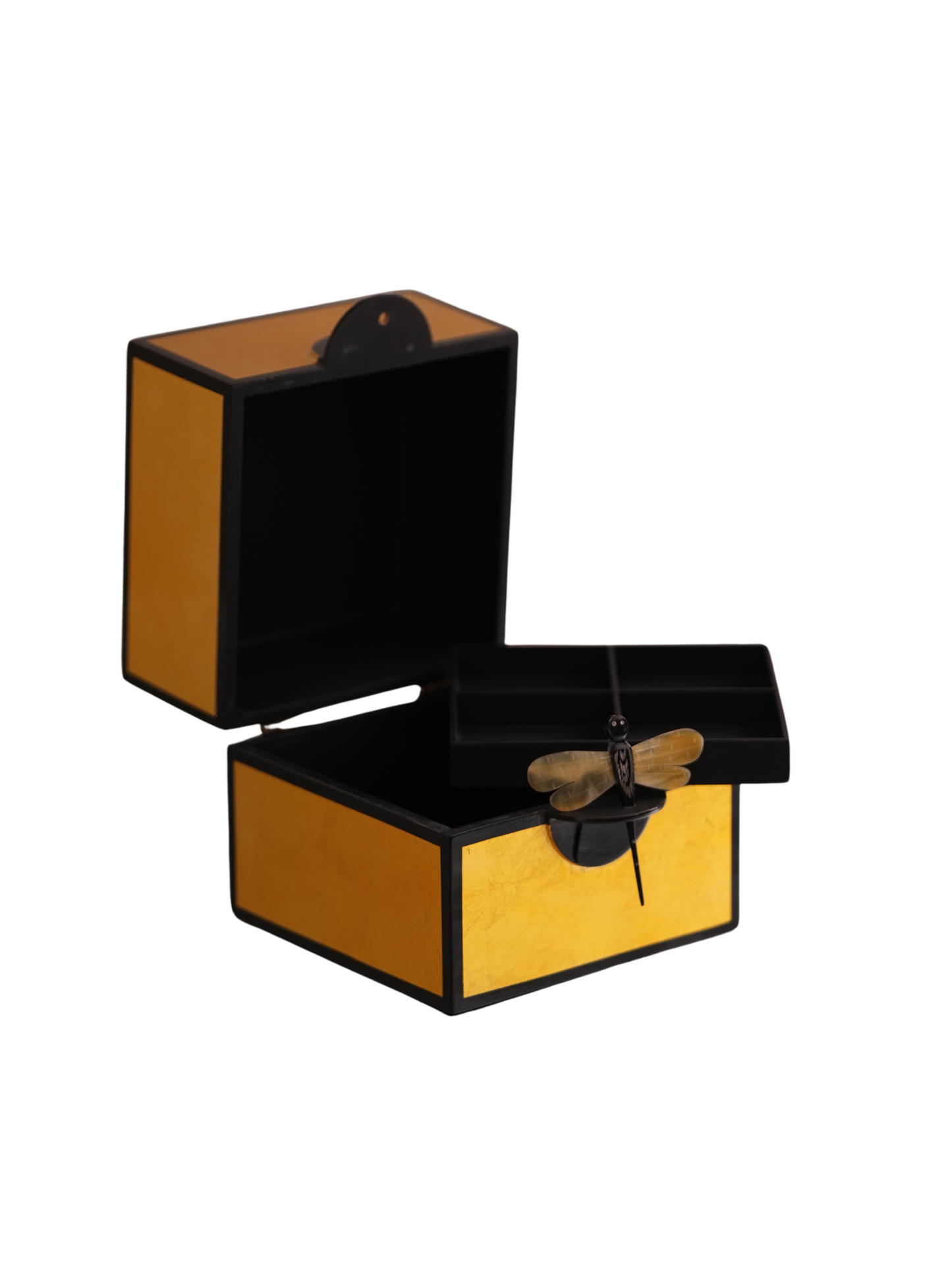 Dragonfly Jewellery Box in Gold Lacquer