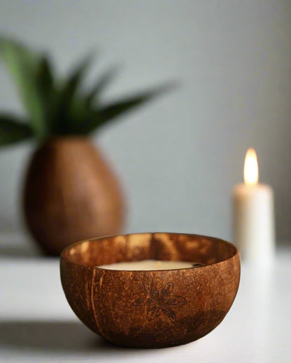 Fragranced Candle in Natural Coconut Shell