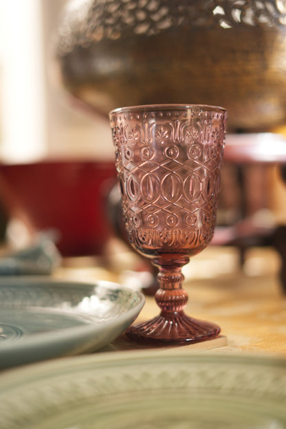 Etched Stem Glasses (Set of 4)