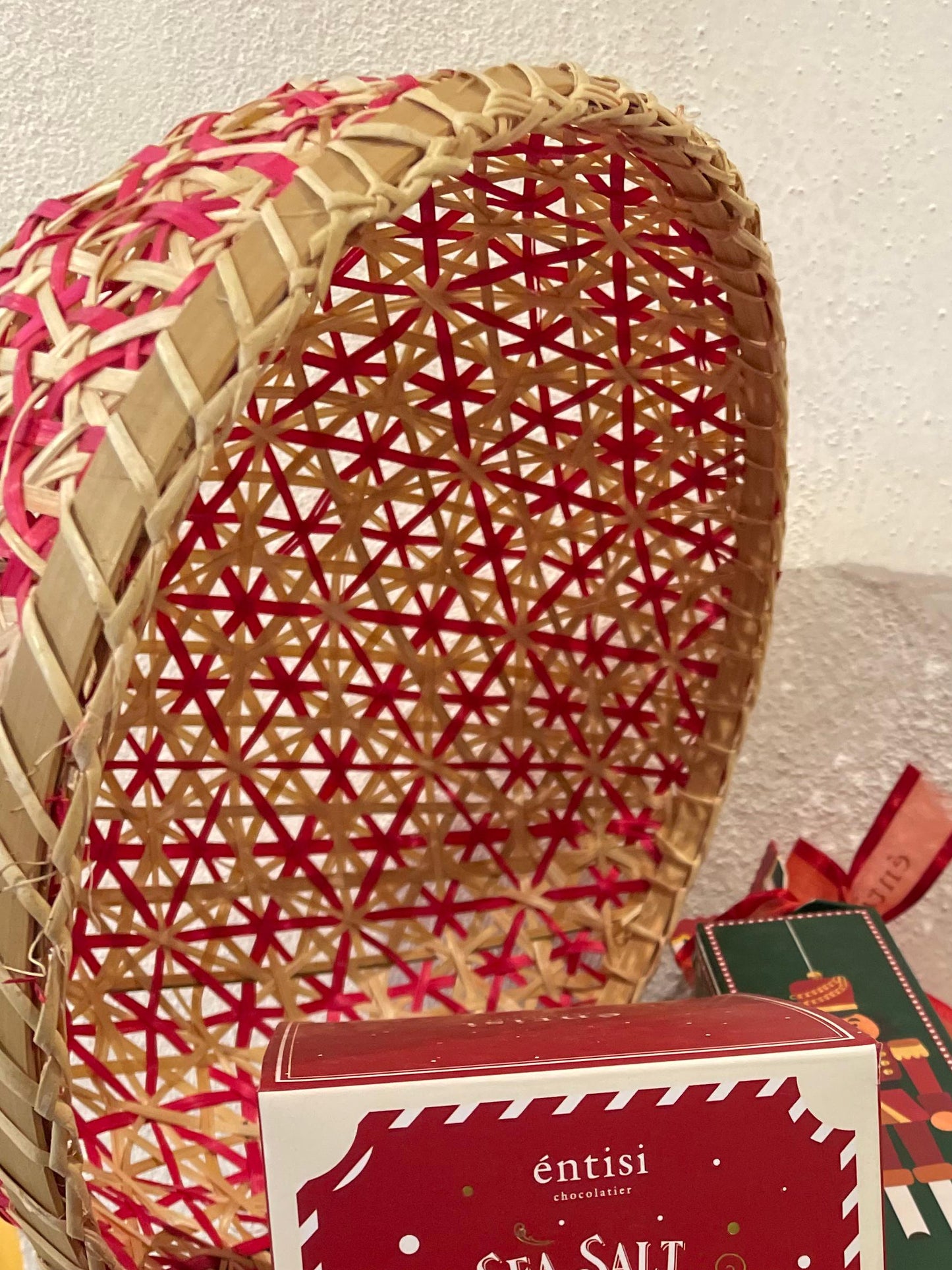 Handwoven Bamboo Basket with Lid